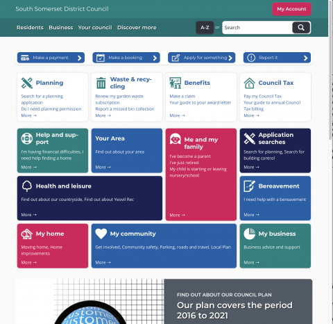 South Somerset District councils new website