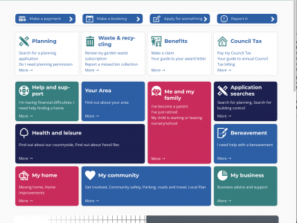 South Somerset District councils new website